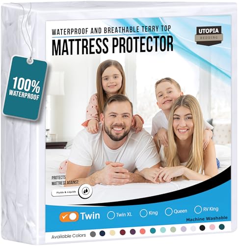 2024 Twin Size Mattress Protector Waterproof 200 GSM Terry