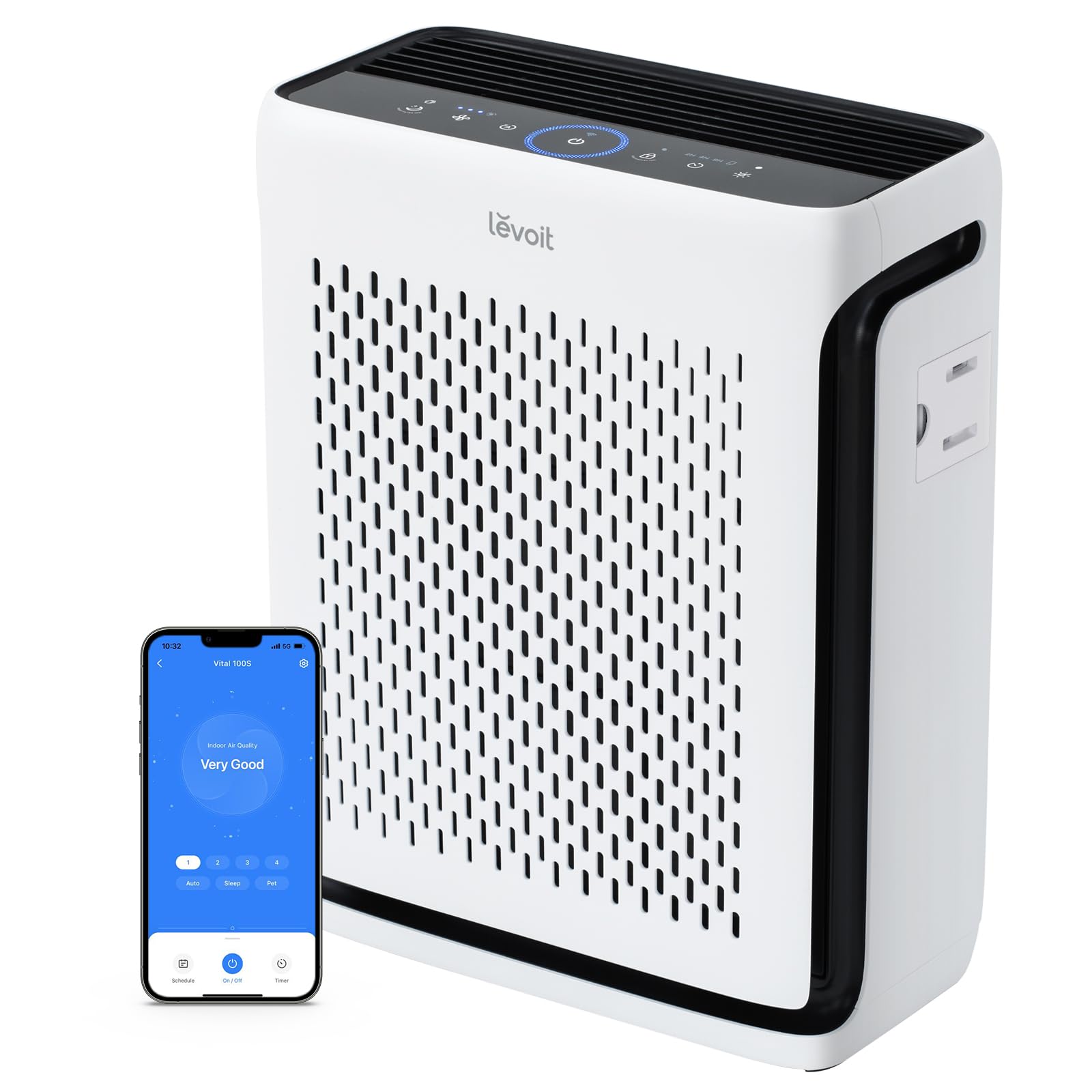 LEVOIT Air Purifier for Home Large Room Up to 1073Ft² with Air Quality Monitor, AHAM VERIFIDE, Smart WiFi, Washable