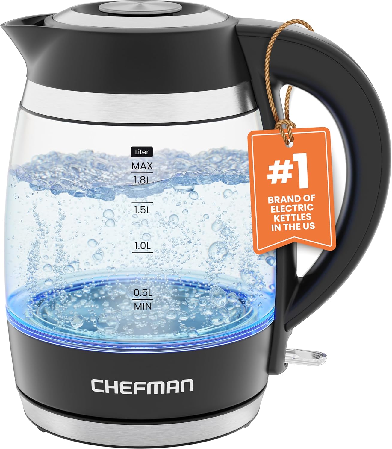 Chefman Electric Kettle 1.8L: Fast Boil